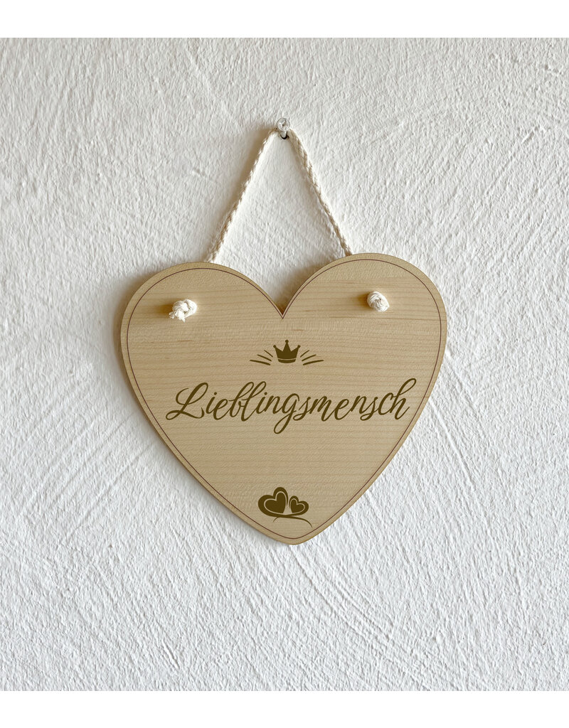 KS Laserdesign Das Deko Herz zum Hängen mit Gravur eignet sich hervorragend als Geschenkidee für deinen Lieblingsmenschen!