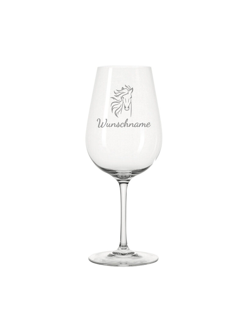 Leonardo Das Weinglas mit Pferd & Name personalisiert