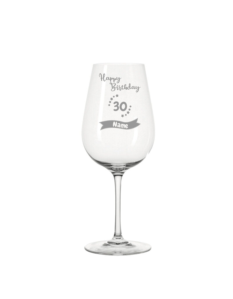 Leonardo Bereite Freude mit dem personalisierten Weinglas zum 30. Geburtstag!