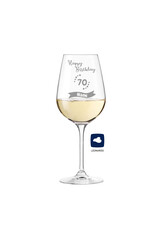 Leonardo Bereite Freude mit dem personalisierten Weinglas zum 70. Geburtstag!