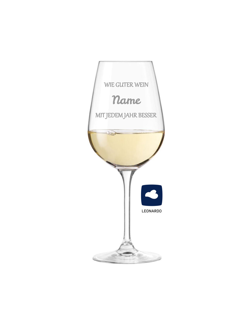 Leonardo Weinglas mit Gravur für Weinliebhaber, personalisierbar mit Name