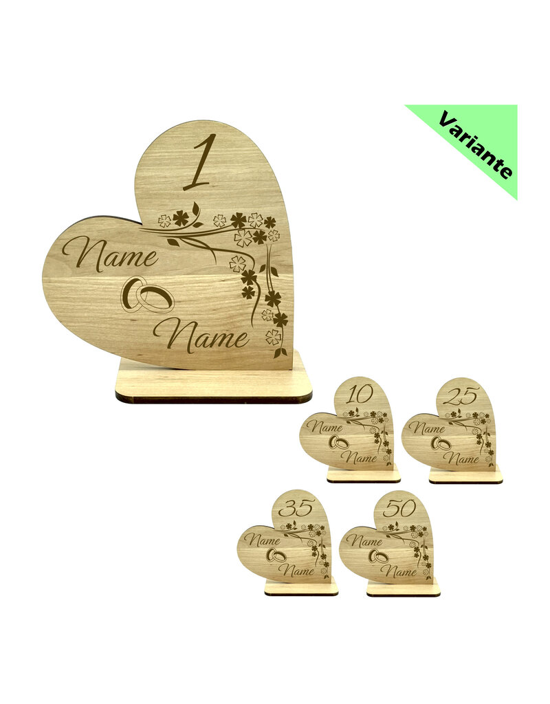 KS Laserdesign Personalisierbar mit Namen wird unser Naturprodukt zum einzigartigen Geschenk zur Hochzeit