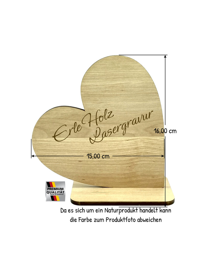 KS Laserdesign Personalisiere das Deko Herz mit Name nach Wahl