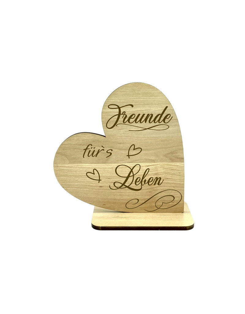 KS Laserdesign Das Deko Herz für beste Freunde & Freundinnen