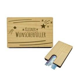 KS Laserdesign Kleine Geldgeschenke Verpackung  - Wunscherfüller - Geburtstag, Weihnachten