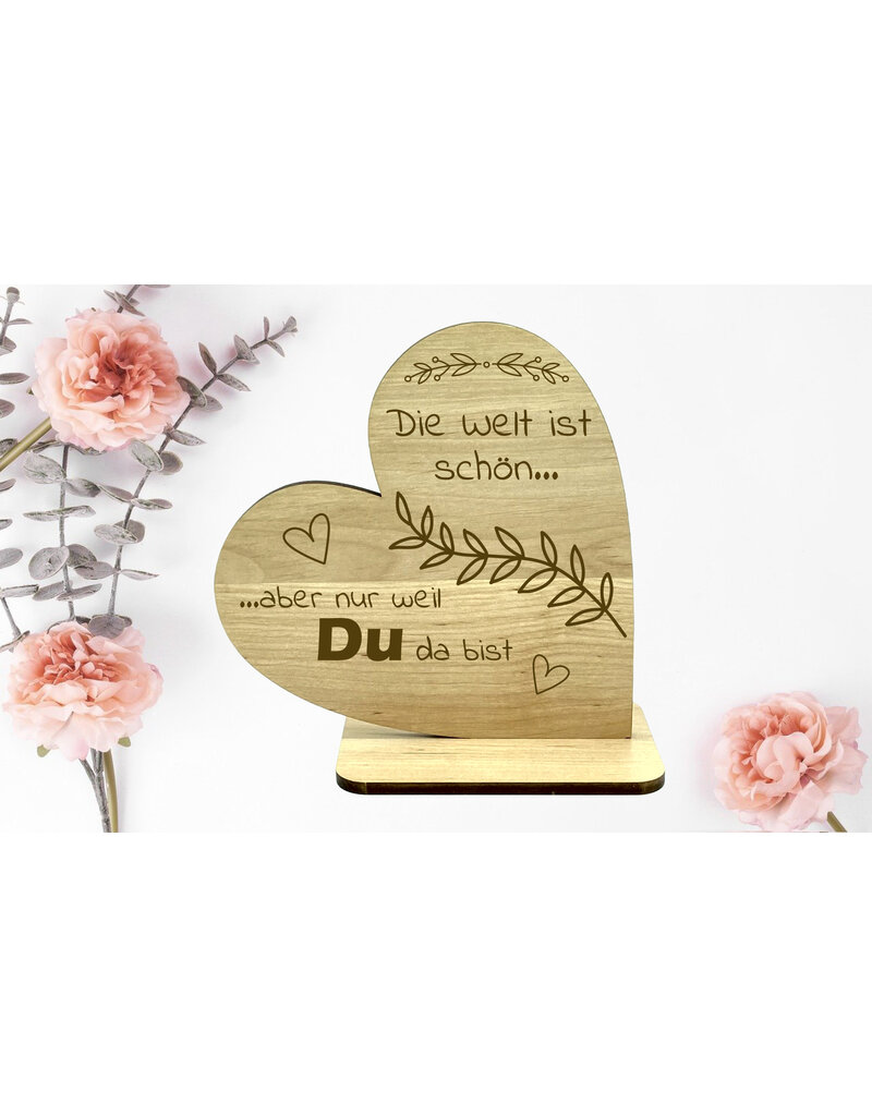 KS Laserdesign Das Deko Herz aus Holz mit Gravur für einen ganz besonderen Menschen