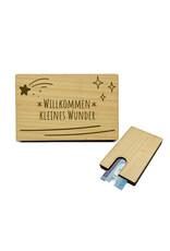 KS Laserdesign Kleine Geldgeschenke Verpackung aus Holz zur Geburt