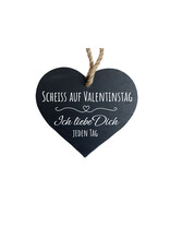 KS Laserdesign Das Schieferherz mit lustiger Gravur zum Valentinstag für Sie & Ihn