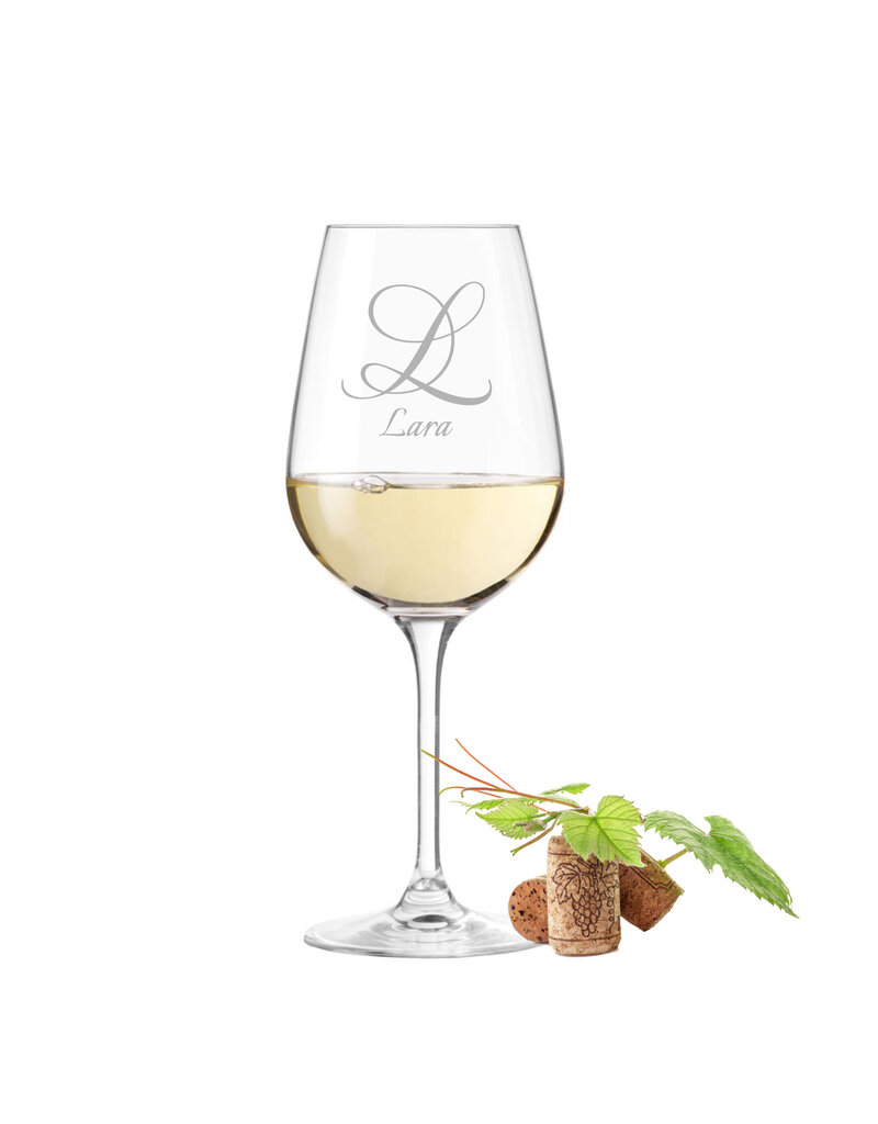 Leonardo Weinglas mit Buchstabe & Name personalisiert