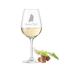 Leonardo Weinglas mit Gravur -Katze- Name personalisiert