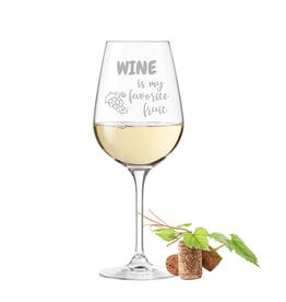 Leonardo Weinglas mit Gravur Spruch "wine is my favorite fruit