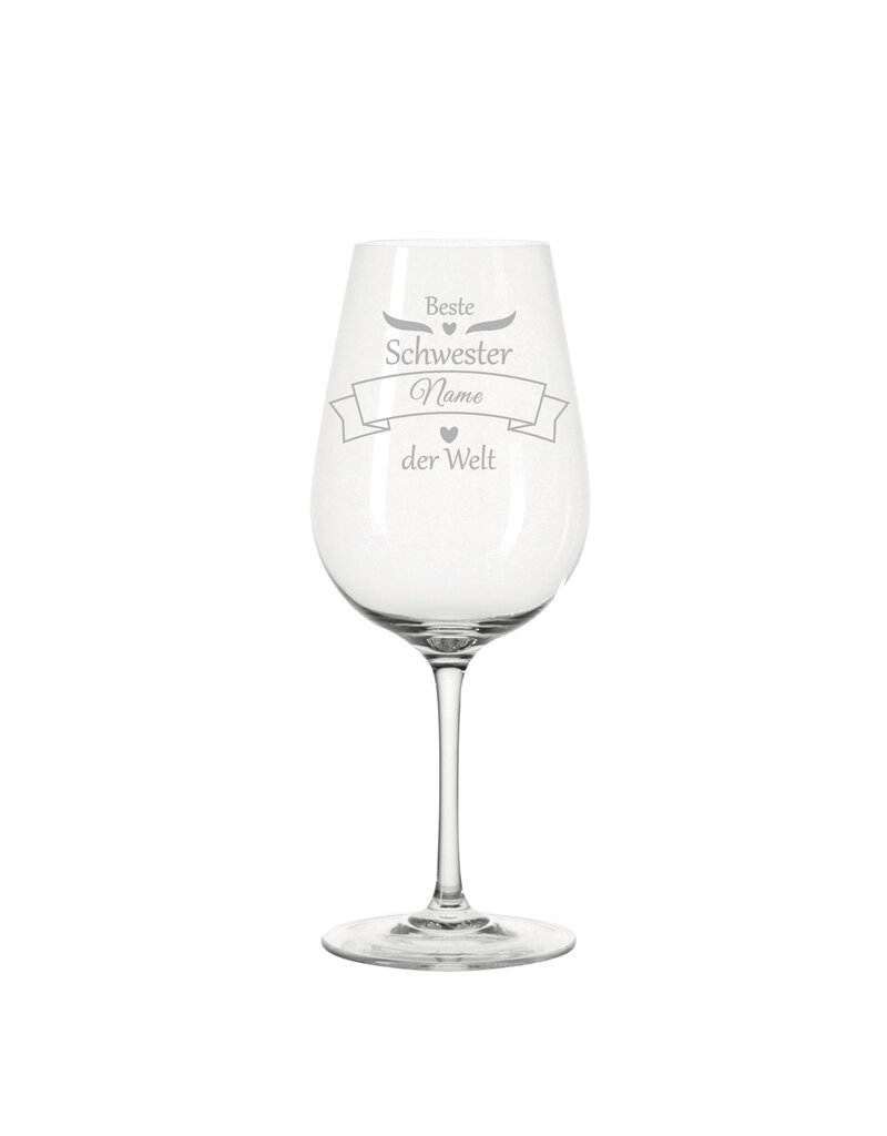 Leonardo Das Weinglas mit Gravur für die beste Schwester eignet sich als ideales Geschenk zum Geburtstag!