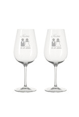 Leonardo Das passende Geschenk für Braut und Bräutigam, das Weinglas Set mit persönlichem Gravur Wunsch!