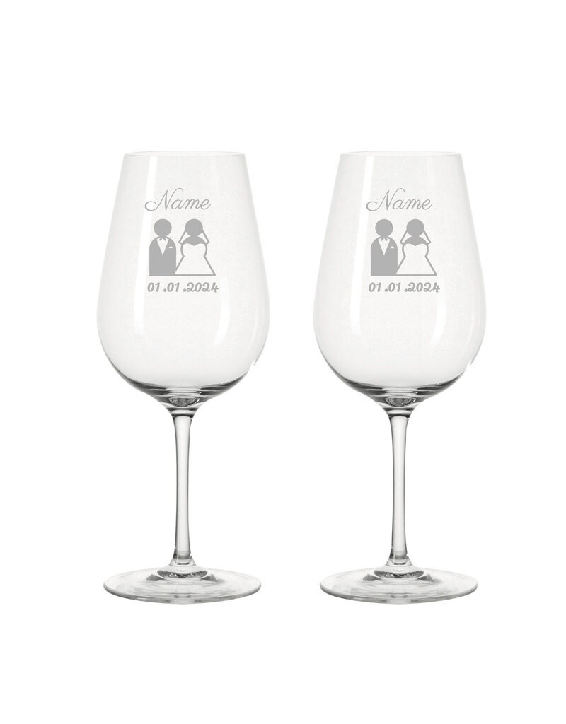 Leonardo Das passende Geschenk für Braut und Bräutigam, das Weinglas Set mit persönlichem Gravur Wunsch!