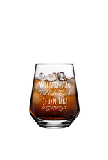 KS Laserdesign Das Glas mit lustigem Spruch scheiss auf Valentinstag