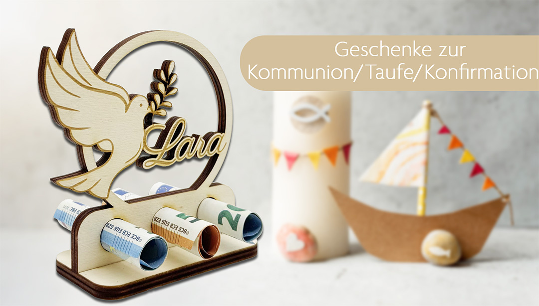 Geschenke zur Kommunion & Taufe
