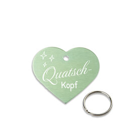 KS Laserdesign Personalisierte Pferdemarken 'Quatschkopf' mit Gravur - Tiermarke für Pferde, Halfter, Trense, Zaumzeug, Geschenke Mädchen