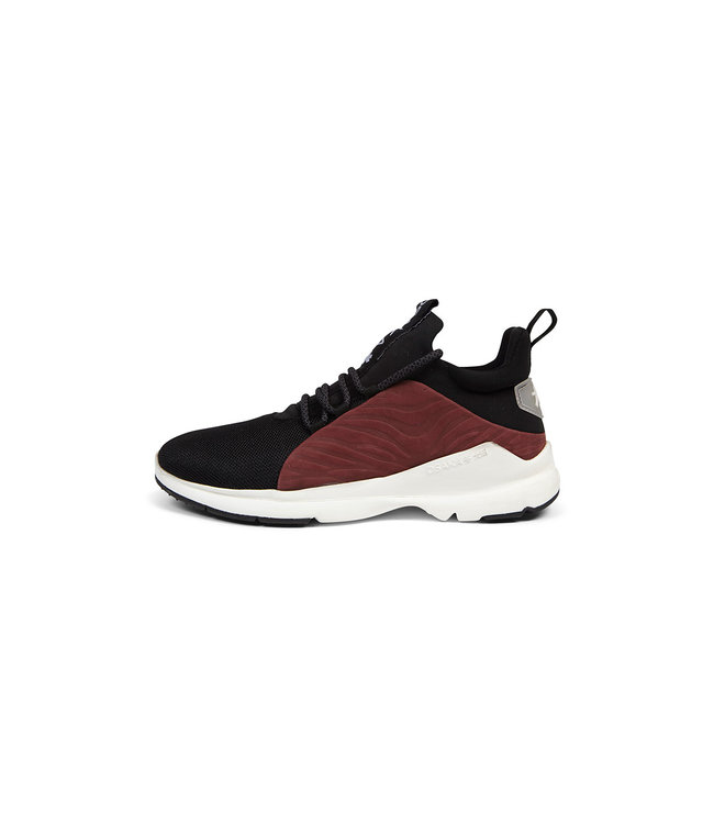 OSAKA Osaka sneaker low run  black burgundy LR20040