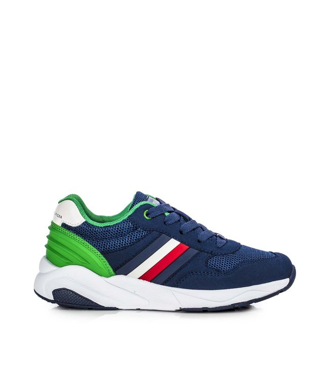 Tommy Hilfiger Low Cut jongenssneaker 30734 Bleu/Green - De Ridder schoenen
