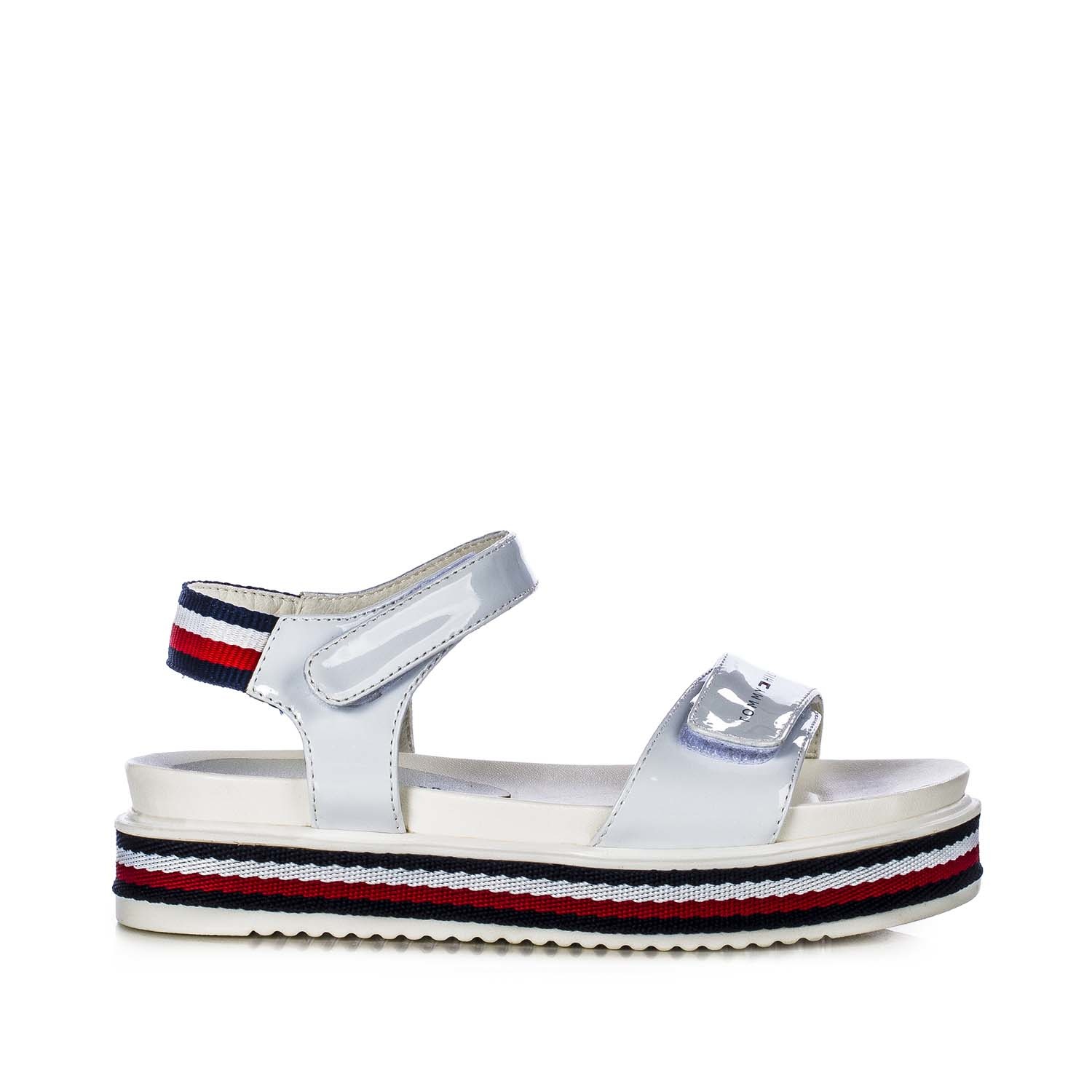 risico Ontoegankelijk Sinis Tommy Hilfiger Platform Velcro meisjes sandaal 30650 White - De Ridder  schoenen