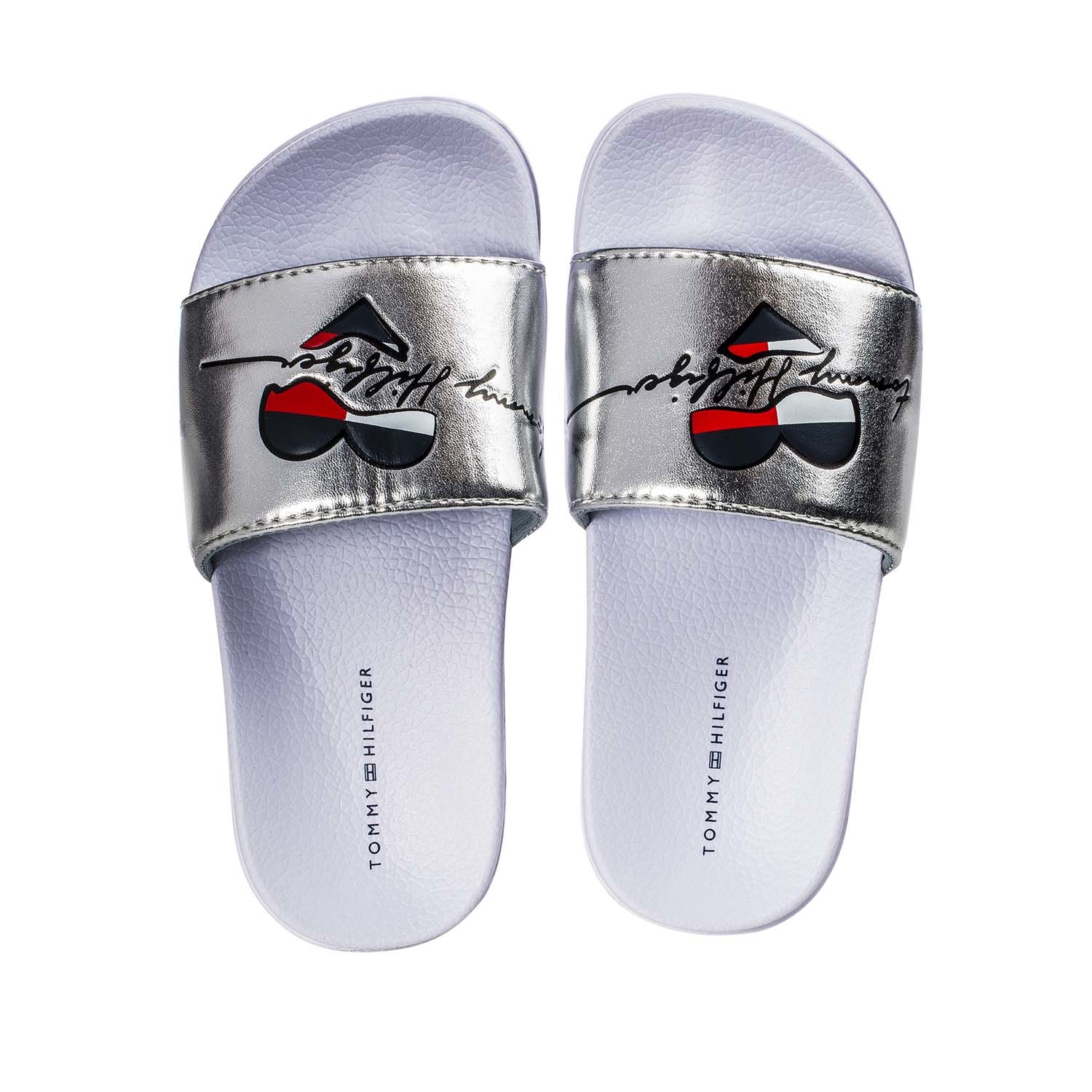 Tommy Hilfiger Heart Print sandaal meisjes Silver T3A0-30677-0632904 - De  Ridder schoenen
