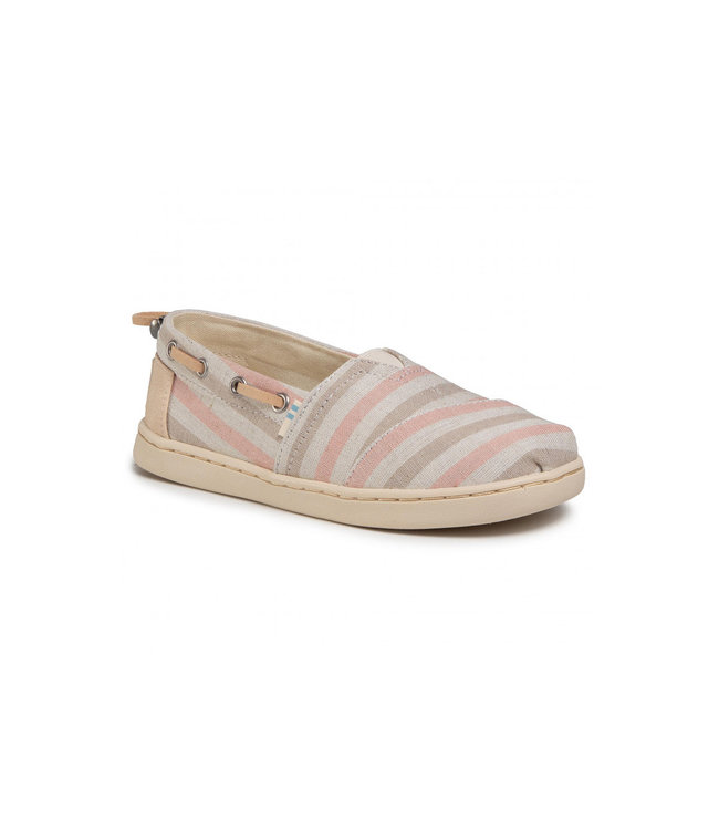 toms youth bimini stripe salmon woven trim synthetic - De Ridder schoenen