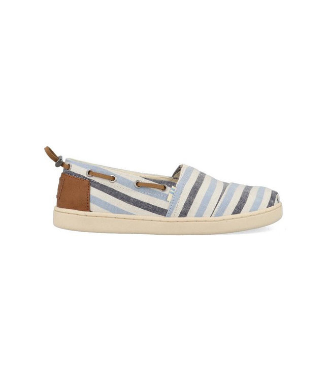 toms bimini navy woven stripe/ synthetic trim - De Ridder schoenen