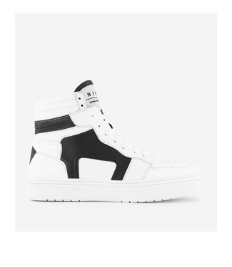 Nikkie gympen - Hoge witte leren sneaker - MOUNA SNEAKER