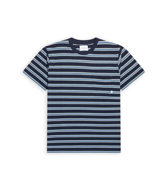 WOODBIRD WOODBIRD troi striped tee style no. 2116-401 navy