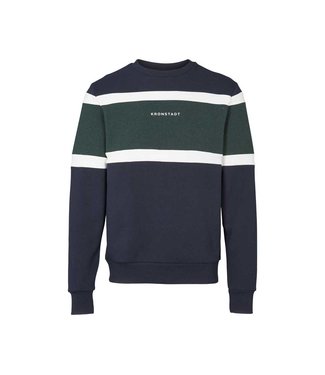 KRONSTADT Kronstadt Lars recycled colour block sweat KS3550 navy