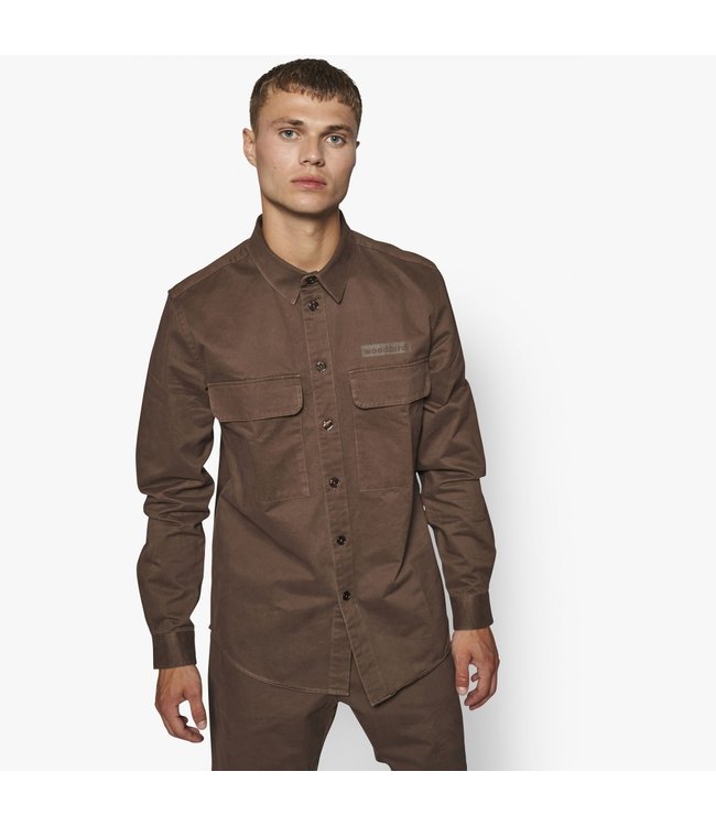 WOODBIRD Woodbird hoxen work shirt brown 2116-708