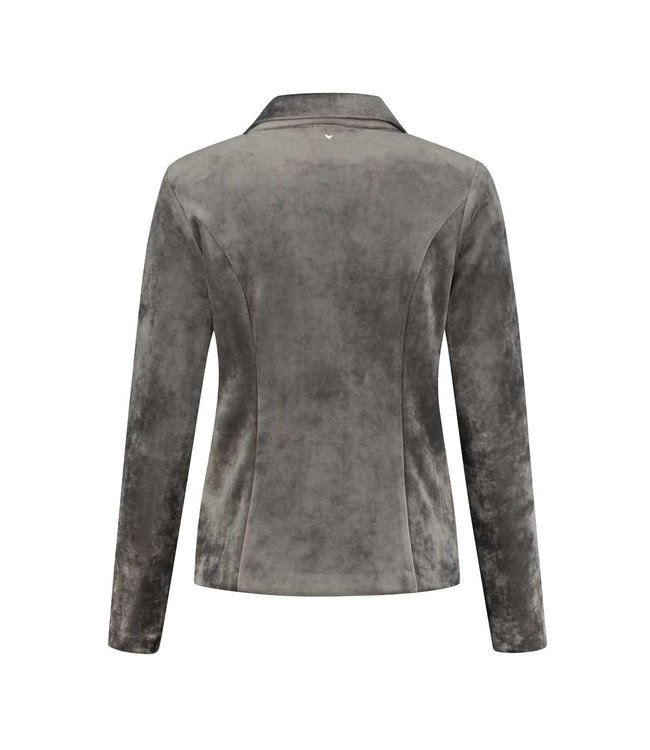 HELENA HART Helena Hart blazer velvet kort 7324 grijs