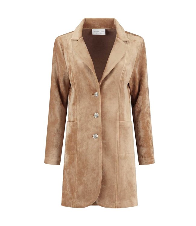 HELENA HART Helena Hart 7323 Blazer Velvet Lang Camel