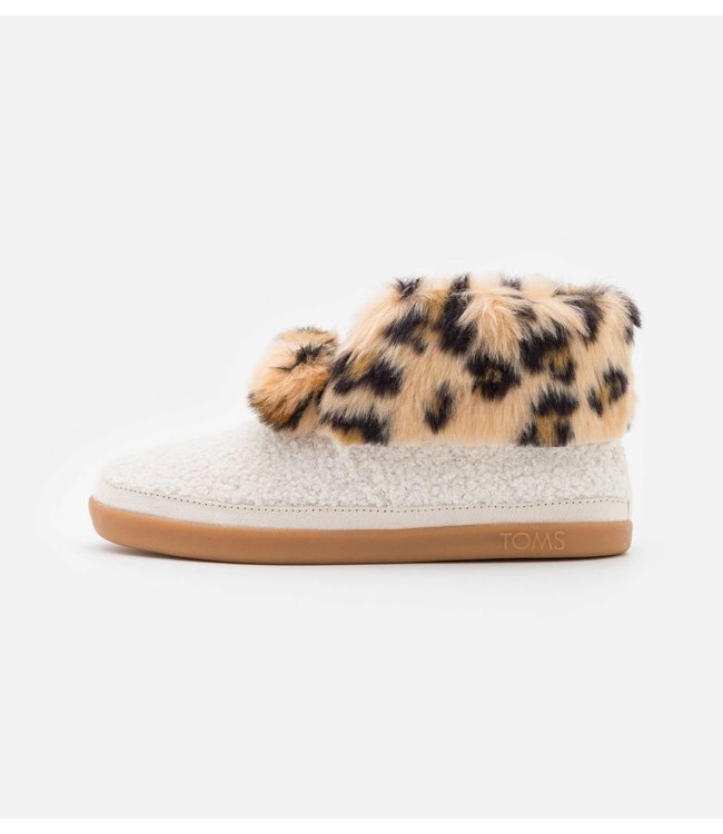 toms celeste natural faux shearling/ leopard pantoffel - De schoenen