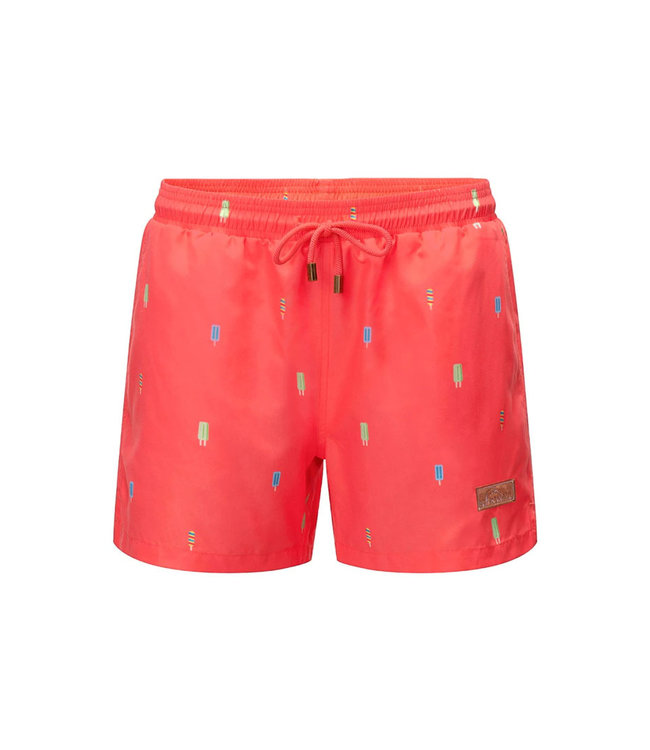 NARWAL SWIM TRUNKS Narwal recycled swim trunks popscile red