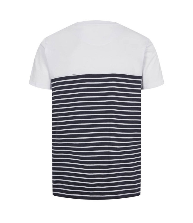 KRONSTADT Kronstadt timmi recycled stripe pocket shirt navy white KS3626