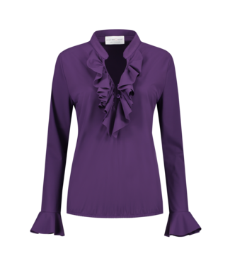 HELENA HART helena hart 7257 blouse ruche paars