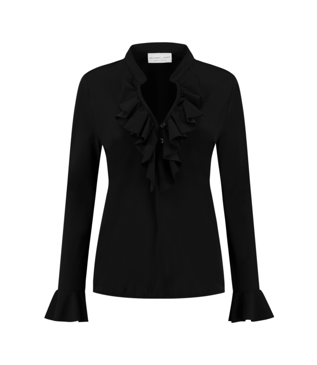 HELENA HART helena hart 7257 blouse ruche black