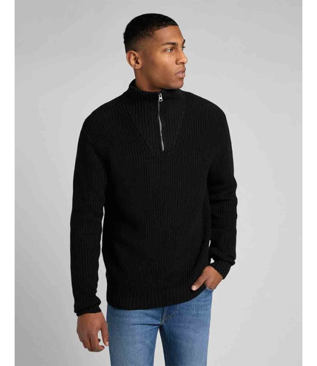 LEE Lee L83YDE01 Half Zip Knit Black