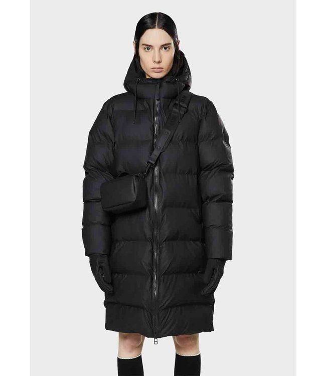 RAINS RAINS 15070 Long Puffer Jacket Black