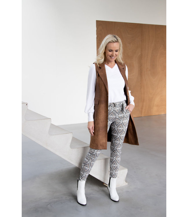 HELENA HART helena hart 7369top goldie transfer blouse wit