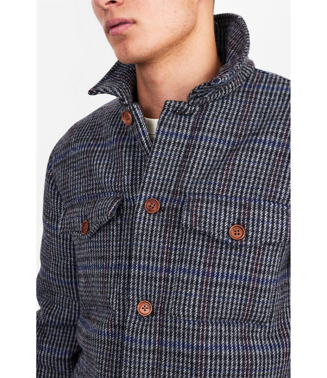 ANERKJENDT Anerkjendt akbastian check jacket dark grey mel 900823