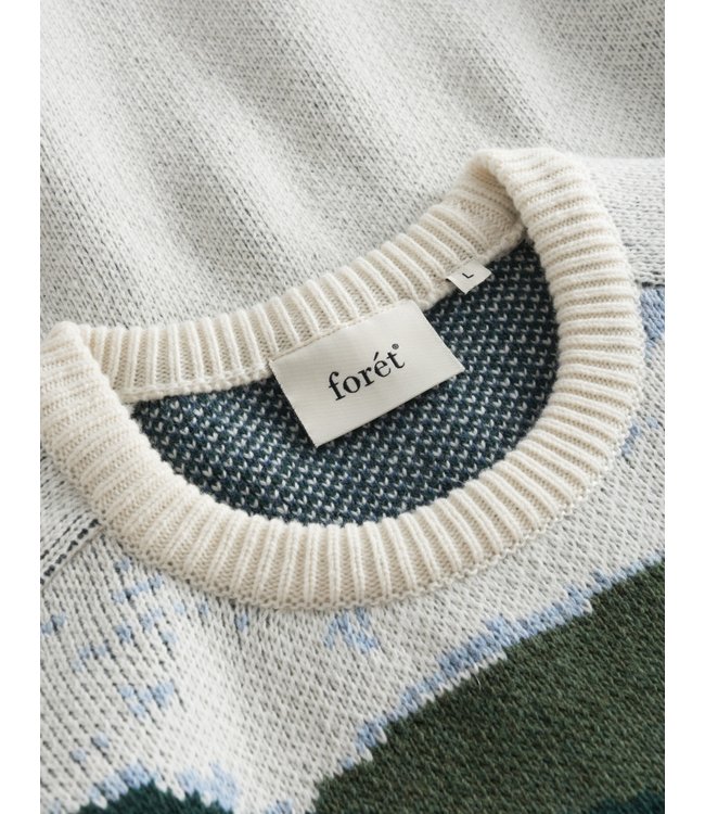 FORET Foret River jacquard wool knit cloud