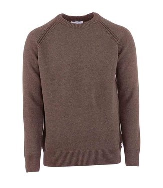 KRONSTADT Kronstadt KS3129 Bear wool crew neck knit Brown mel