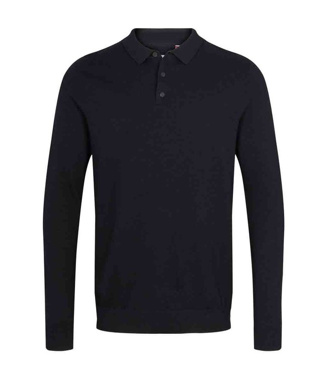 KRONSTADT Kronstadt KS3876 lamon cashmere polo knit black