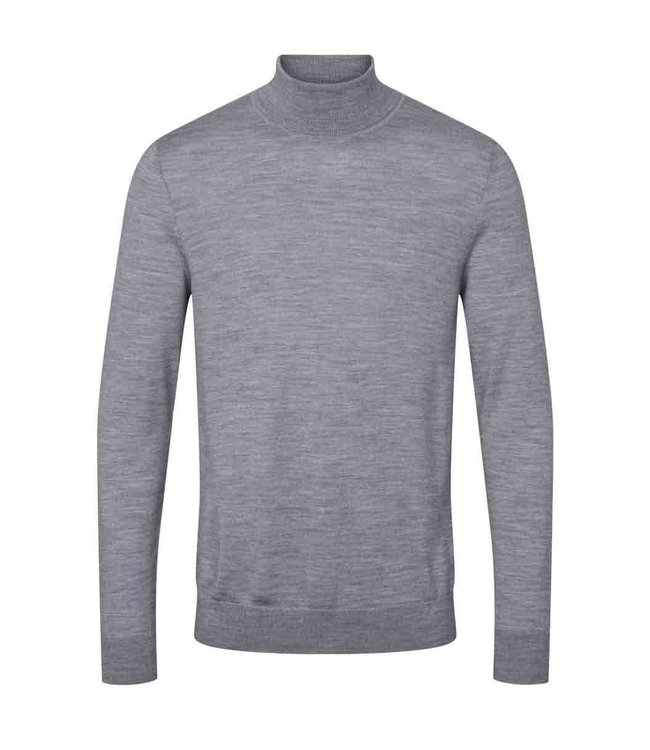 KRONSTADT KRONSTADT KS3508 Johannes Marine roll neck knit Grey mel