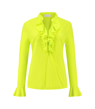 HELENA HART Helena Hart Blouse Ruche 7257 Lime