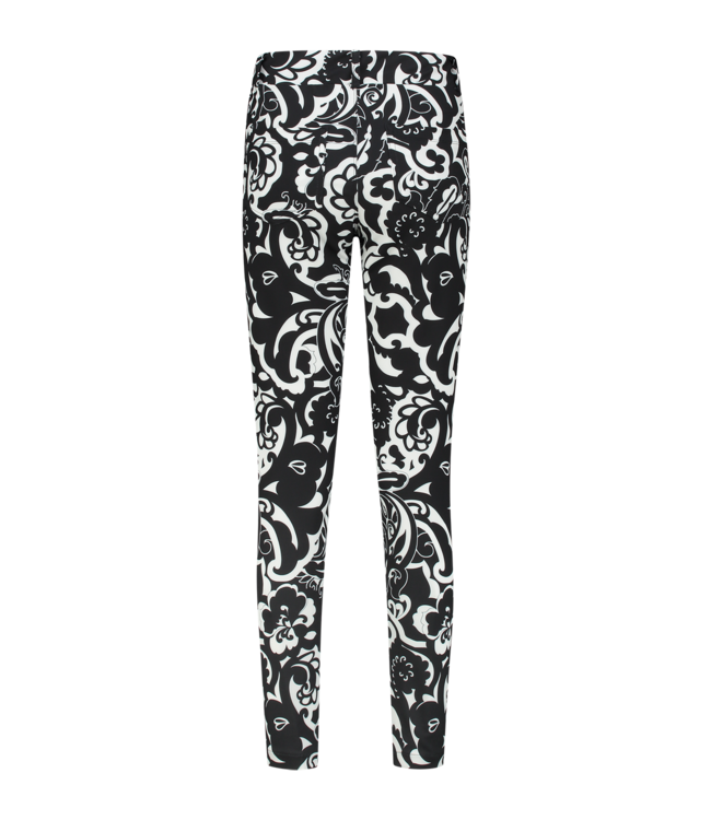 HELENA HART Helena hart broek print 7413fio  Fiore zwart/wit