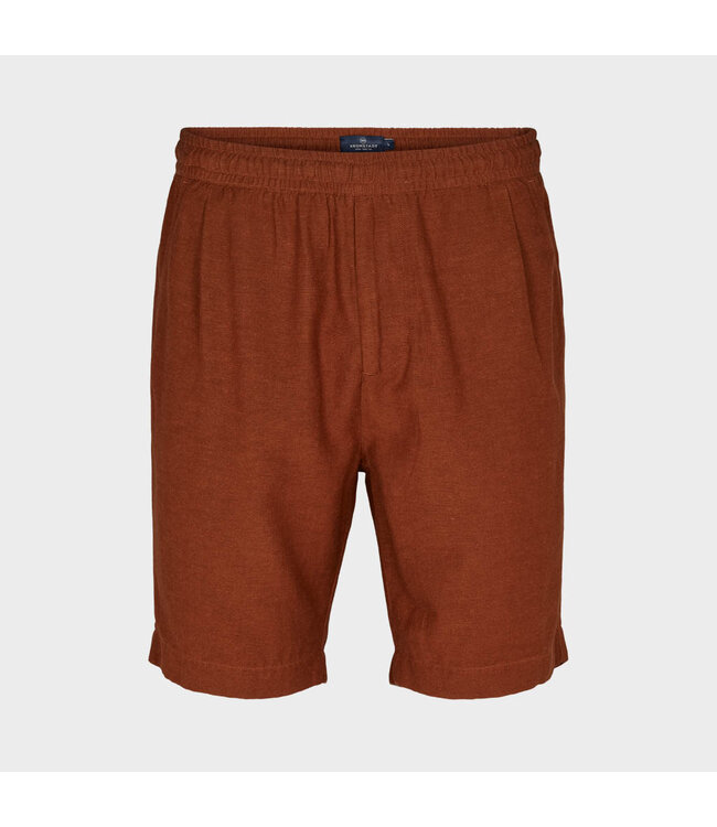 KRONSTADT Kronstadt ks3598 chill linen shorts tobacco