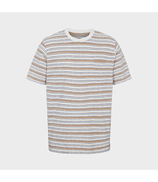 KRONSTADT Kronstadt ks4035 ledger irregulier stripe tee wood stripe